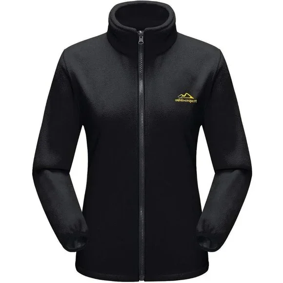 Women's Pure Black 3-in-1 Winter Waterproof Windproof Fleece Lined Winter Jacket